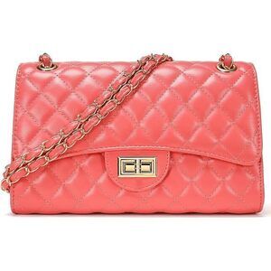 Quilted Leather Crossbody Bags For Women Trendy Ladies Shoulder Purse Satchel